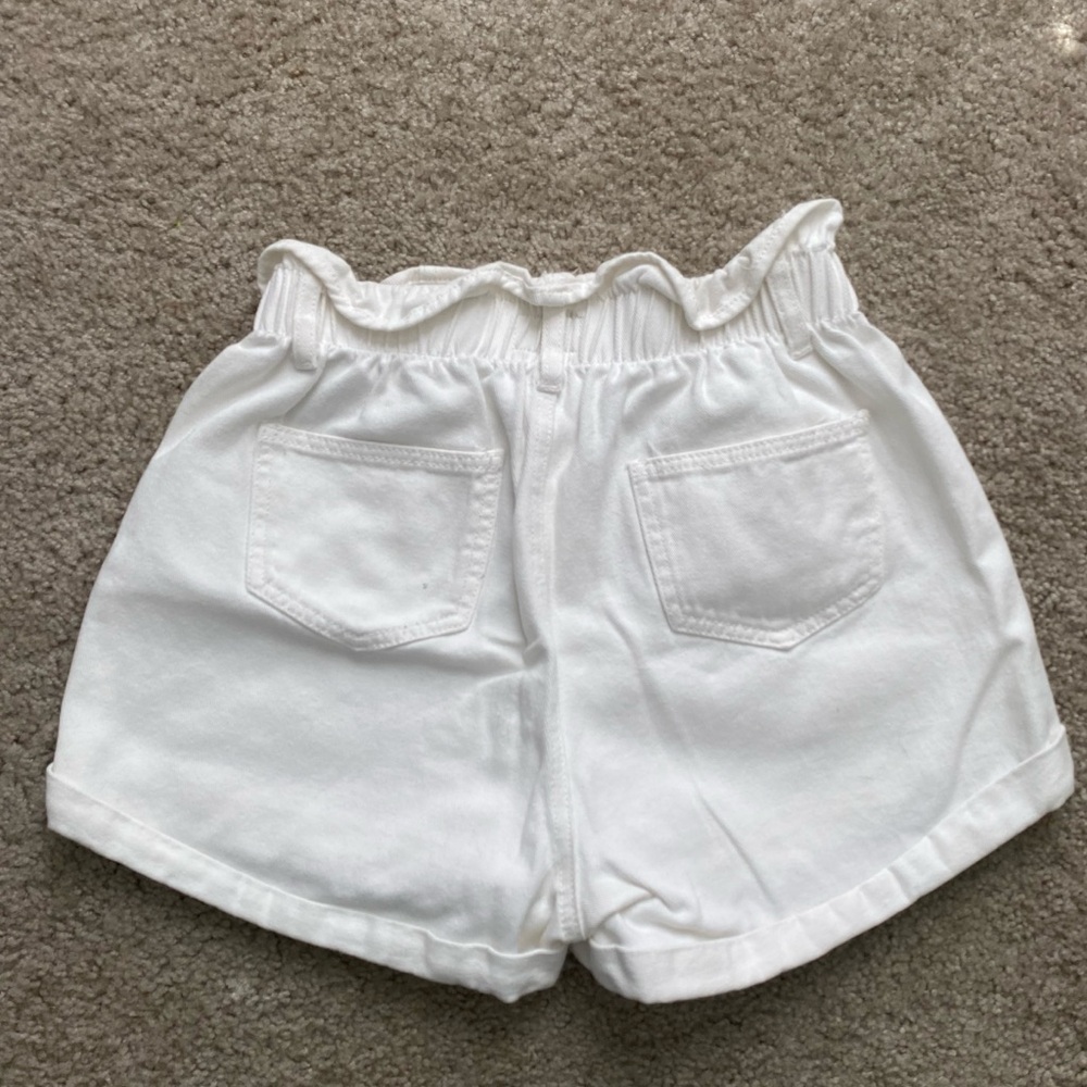 White High-Waisted Women's Shorts - Picture 2 of 3